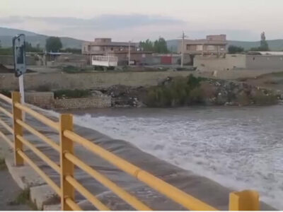 بارش ها موجب خروش رودخانه گدارچای نقده شد