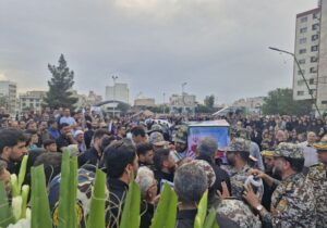 آیین وداع و تشییع دو شهید نیروی پدافند هوایی ارتش برگزار شد