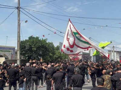 اجتماع هیئت‌های عزاداری در روستای جامخانه