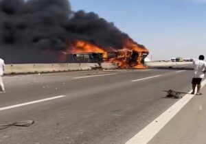 حادثه مرگبار اتوبوس حامل زائران در عراق