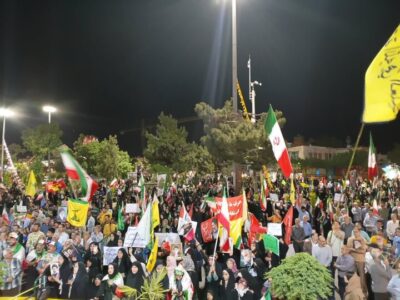 حضور پرشور مردم کردکوی در تجمع شبانه