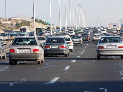 وضعیت ترافیک معابر و بزرگراه‌های شهر تهران شنبه ۶ تیر ۱۴۰۵