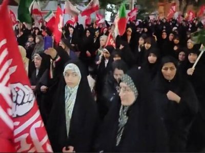 رامیان دوباره به صحنه آمد؛ تجمع شبانه مردم در حمایت از ایران
