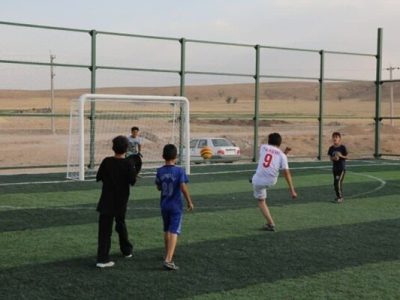 زمین چمن مینی‌فوتبال روستای «چالو» کبودراهنگ افتتاح شد