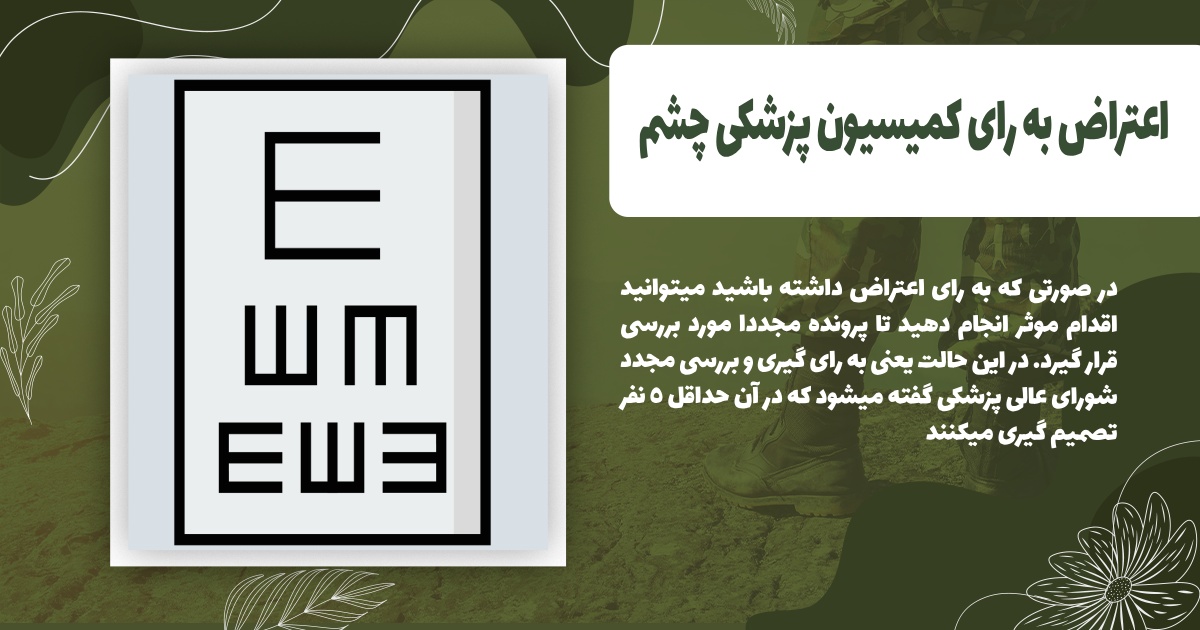 اعتراض به رای کمیسیون پزشکی چشم