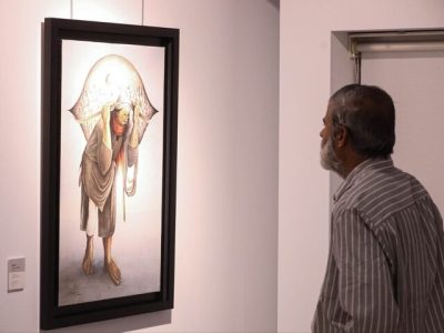 نمایشگاه «نقاش سرزمین زخمی» افتتاح شد؛ راز ماندگاری آثار نقاش فلسطینی